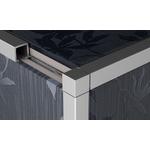 Kép 1/2 - Profilplast alumínium díszítő élvédő 8 x 8 mm / 2.5 m eloxált ezüst