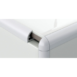 Kép 1/2 - Profilplast PVC élvédő, íves, 6 mm / 2.78m fehér