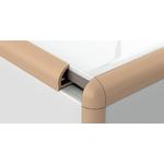 Kép 1/2 - Profilplast PVC élvédő, íves, 10 mm / 2.78m homok