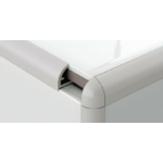 Kép 1/2 - Profilplast PVC élvédő, íves, 10 mm / 2.78m manhattan