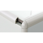 Kép 1/2 - Profilplast PVC élvédő, íves, 8 mm / 2.78m törtfehér