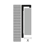 Kép 2/2 - Profilplast rozsdamentes acél élvédő, szögletes, 12 mm / 2.5m, inox
