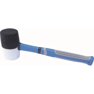 Bautool gumikalapács, fekete-fehér, 60 mm