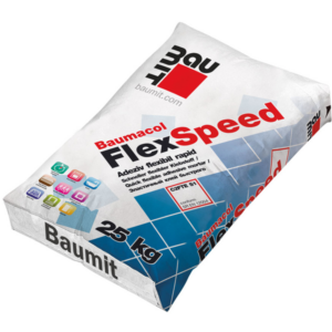 Baumit Flexspeed 25 kilogrammos, szürke színű, fagyálló, flexibilis, gyorskötésű csempe- és járólap ragasztó