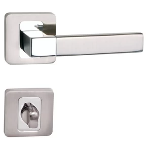 Lartech Maestro Florida Basic kilincs, króm-szatén nikkel, négyzetrozettás, WC zárral