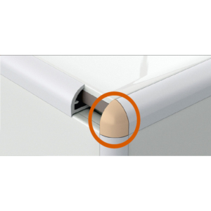 Profilplast 3-pontos PVC végzáró, 8 mm, bahamabézs, 5 db / csomag