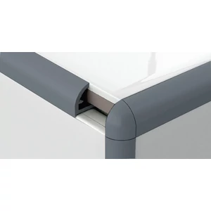 Profilplast PVC élvédő, íves, 10 mm / 2.78m bazaltszürke