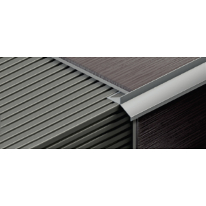 Profilplast aluminium vízvető profil teraszhoz 7 mm / 2,5 m eloxált ezüst