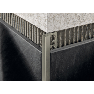 Progress Projolly Square alumínium díszítő élvédő 10 mm / 2,7 m szálcsiszolt titanium