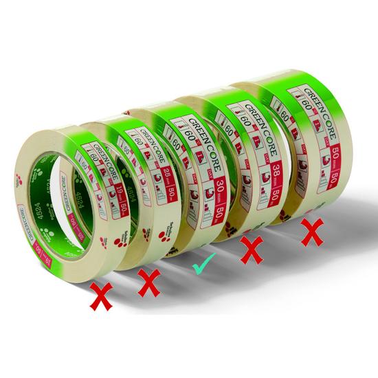 Schuller papír ragasztószalag, 50 m x 30 mm, zöld, 60°C