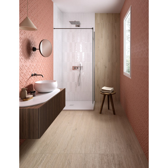 Carrelage Grès Cérame Marca Corona Elisir - Imitation Bois Parquet, 20x120 Cm, Teinte Beige Structuré, Lot - Premier Choix