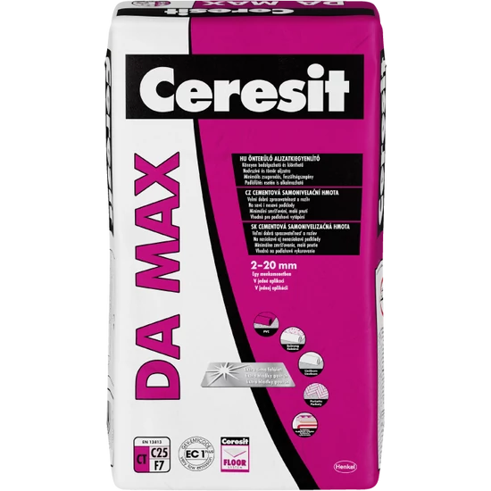 Ceresit DA Max önterülő aljzatkiegyenlítő, 25 kg