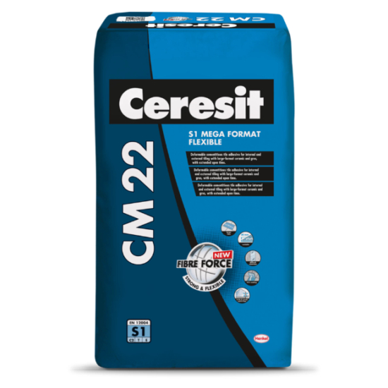 Henkel Ceresit CM 22 S1 mega format flexibilis csemperagasztó, 25 kg