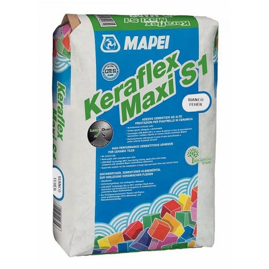 Mapei Keraflex S1 Maxi flexiblis csemperagasztó 23kg, fehér