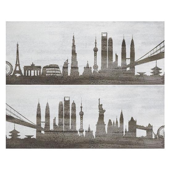 Zalakerámia Petrol díszítő falburkoló lap szett, 20 x 50 x 0,9 cm, többszínű, CITY F-53029