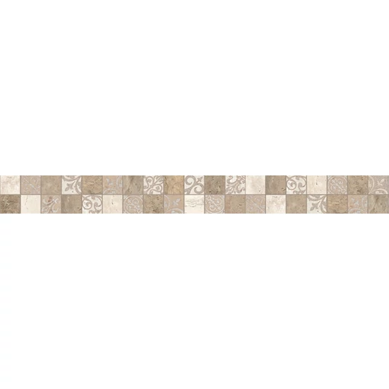 Zalakerámia Traver szegély burkoló lap, 60 x 6 x 0,9 cm, fényes bézs, TRAVER SZ-62064